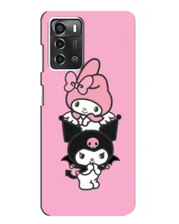 Чехол для ZTE Blade A52 с картинкой «My Melody и Kuromi»