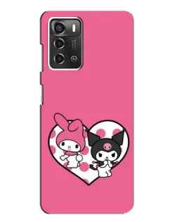 Чехол для ZTE Blade A52 с картинкой «Kuromi и My Melody»
