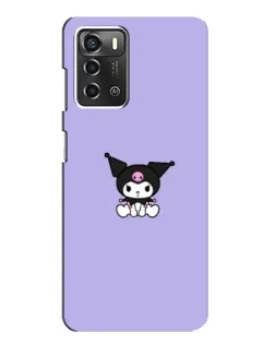 Чехол для ZTE Blade A52 с картинкой «Kuromi — фиолетовый минимализм»