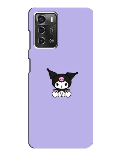 Чехол для ZTE Blade A52 с картинкой «Kuromi — фиолетовый минимализм»