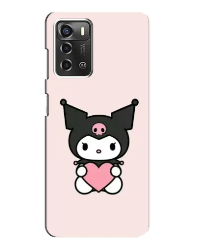 Чехол для ZTE Blade A52 с картинкой «Kuromi и сердце»
