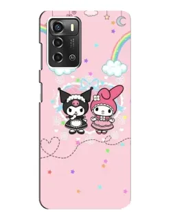 Чехол для ZTE Blade A52 с картинкой «My Melody и Kuromi»