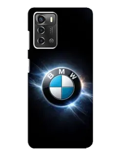 Чохол для ZTE Blade A52 з картинкою «BMW — неонове сяйво»