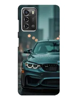 Чохол для ZTE Blade A52 з картинкою «BMW у вогнях міста»