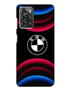Чохол для ZTE Blade A52 з картинкою «Логотип BMW та неонові дуги»