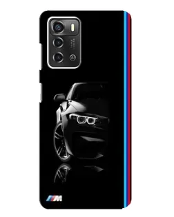 Чохол для ZTE Blade A52 з картинкою «Силует BMW в темряві»