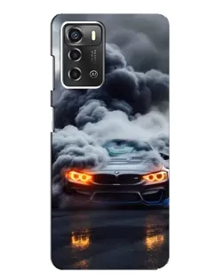 Чохол для ZTE Blade A52 з картинкою «BMW у диму»