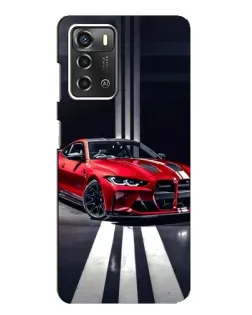 Чохол для ZTE Blade A52 з картинкою «Червона BMW на дорозі»