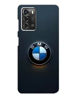 Чохол для ZTE Blade A52 з картинкою «Логотип BMW — мінімалізм»