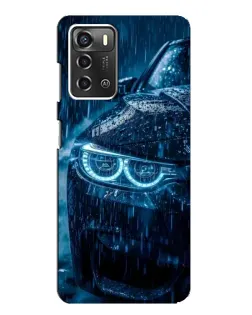 Чехол для ZTE Blade A52 с картинкой «BMW под дождем»