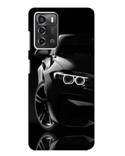 Чехол для ZTE Blade A52 с картинкой «Черная BMW — профиль»