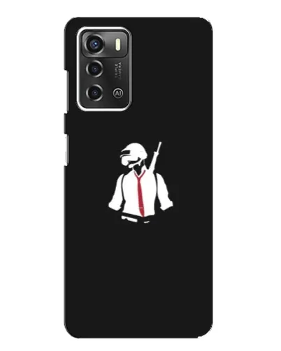 Чохол для ZTE Blade A52 з картинкою «PUBG — силует воїна»
