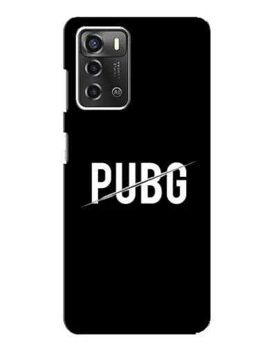 Чохол для ZTE Blade A52 з картинкою «PUBG — білий логотип»