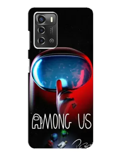 Чохол для ZTE Blade A52 з картинкою «Червоний імпостер — макро»