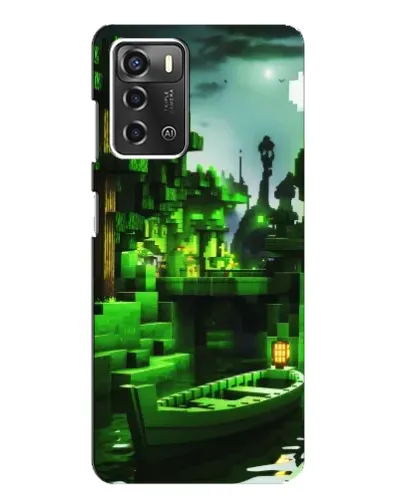 Чохол для ZTE Blade A52 з картинкою «Minecraft лісовий пейзаж»