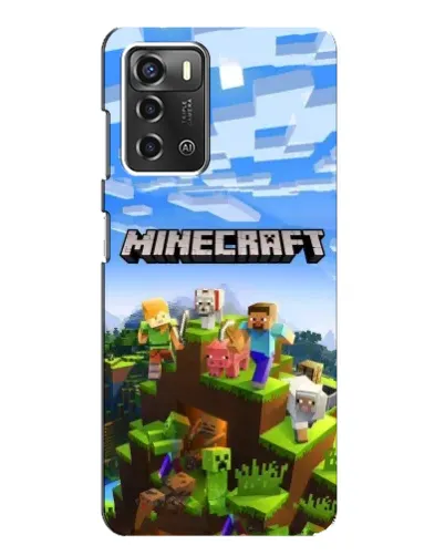 Чохол для ZTE Blade A52 з картинкою «Minecraft класичний світ»