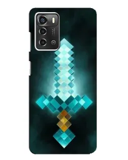 Чохол для ZTE Blade A52 з картинкою «Алмазний меч неон»