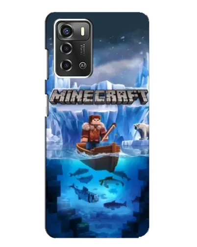 Чохол для ZTE Blade A52 з картинкою «Minecraft льодянийсвіт»