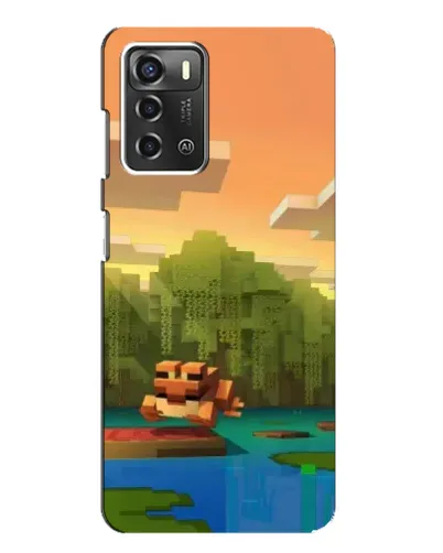 Чохол для ZTE Blade A52 з картинкою «Майнкрафт захід сонця»
