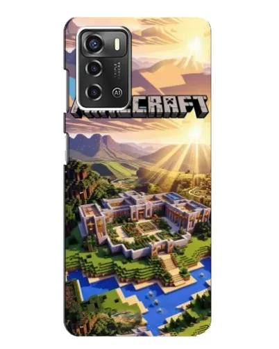 Чохол для ZTE Blade A52 з картинкою «Minecraft панорама»