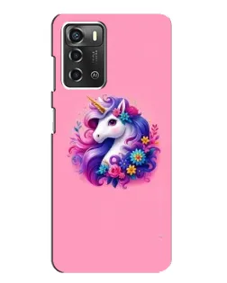Чехол для ZTE Blade A52 с картинкой «Сказочный единорог»
