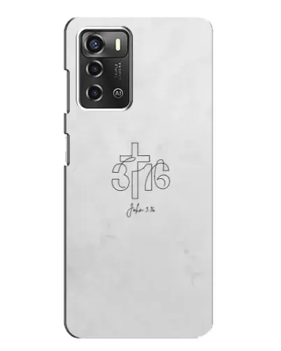 Чехол для ZTE Blade A52 с картинкой «Иоанна 3:16 Крест»