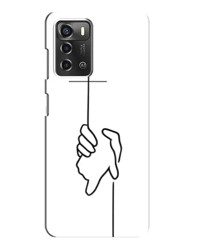 Чехол для ZTE Blade A52 с картинкой «Рука держит»