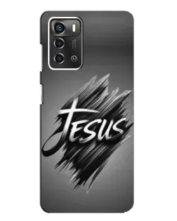 Чехол для ZTE Blade A52 с картинкой «Надпись Jesus Graffiti»