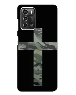Чехол для ZTE Blade A52 с картинкой «Милитари Крест»