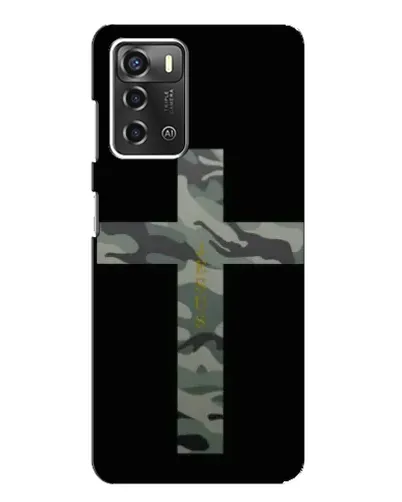 Чехол для ZTE Blade A52 с картинкой «Милитари Крест»