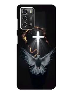 Чехол для ZTE Blade A52 с картинкой «Голубь и Свет»