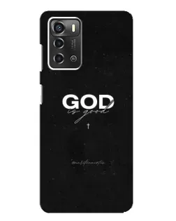 Чехол для ZTE Blade A52 с картинкой «GOD — Бог над всем»