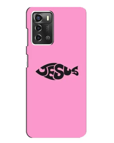 Чехол для ZTE Blade A52 с картинкой «Розовый символ  Jesus»