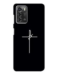 Чехол для ZTE Blade A52 с картинкой «Тонкий крест»