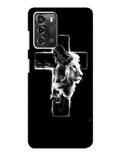 Чехол для ZTE Blade A52 с картинкой «Сияющий крест Jesus»