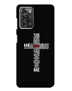 Чехол для ZTE Blade A52 с картинкой «Текстовый крест»