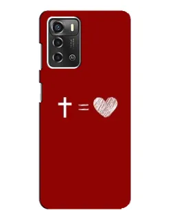 Чехол для ZTE Blade A52 с картинкой «Уравнение любви»