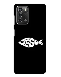 Чехол для ZTE Blade A52 с картинкой «Рыба Jesus»