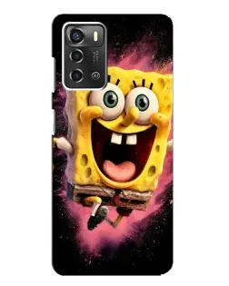 Чохол для ZTE Blade A52 з картинкою «Вибуховий Спанч Боб»