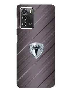 Чохол для ZTE Blade A52 з картинкою «Металева текстура Tesla»