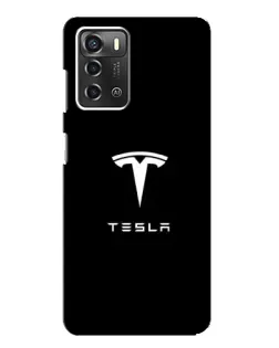 Чохол для ZTE Blade A52 з картинкою «Tesla White Logo»