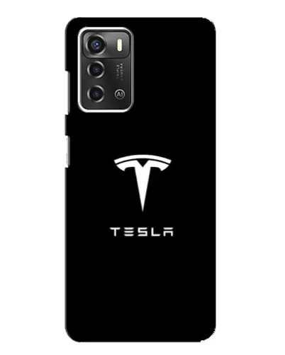 Чохол для ZTE Blade A52 з картинкою «Tesla White Logo»