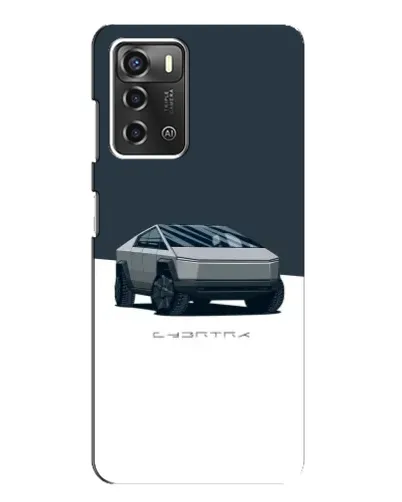 Чохол для ZTE Blade A52 з картинкою «Сріблястий Cybertruck Tesla»