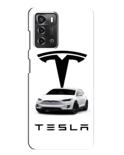 Чохол для ZTE Blade A52 з картинкою «Tesla White Style»