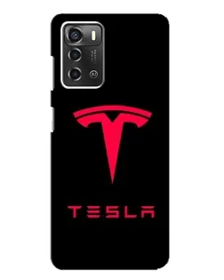 Чохол для ZTE Blade A52 з картинкою «Tesla Red Logo»