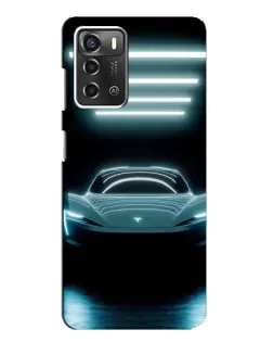 Чохол для ZTE Blade A52 з картинкою «Tesla в неоні»