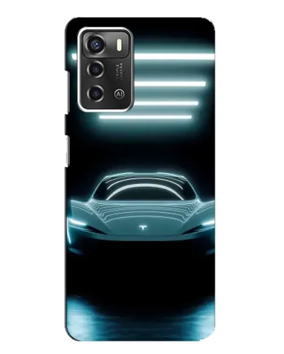 Чохол для ZTE Blade A52 з картинкою «Tesla в неоні»