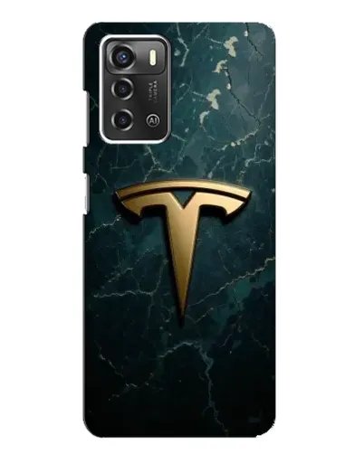 Чохол для ZTE Blade A52 з картинкою «Мармурова Tesla Gold»