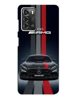 Чохол для ZTE Blade A52 з картинкою «Mercedes — білий карбон»