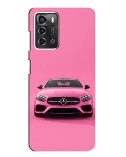 Чехол для ZTE Blade A52 с картинкой «Розовый Mercedes AMG»